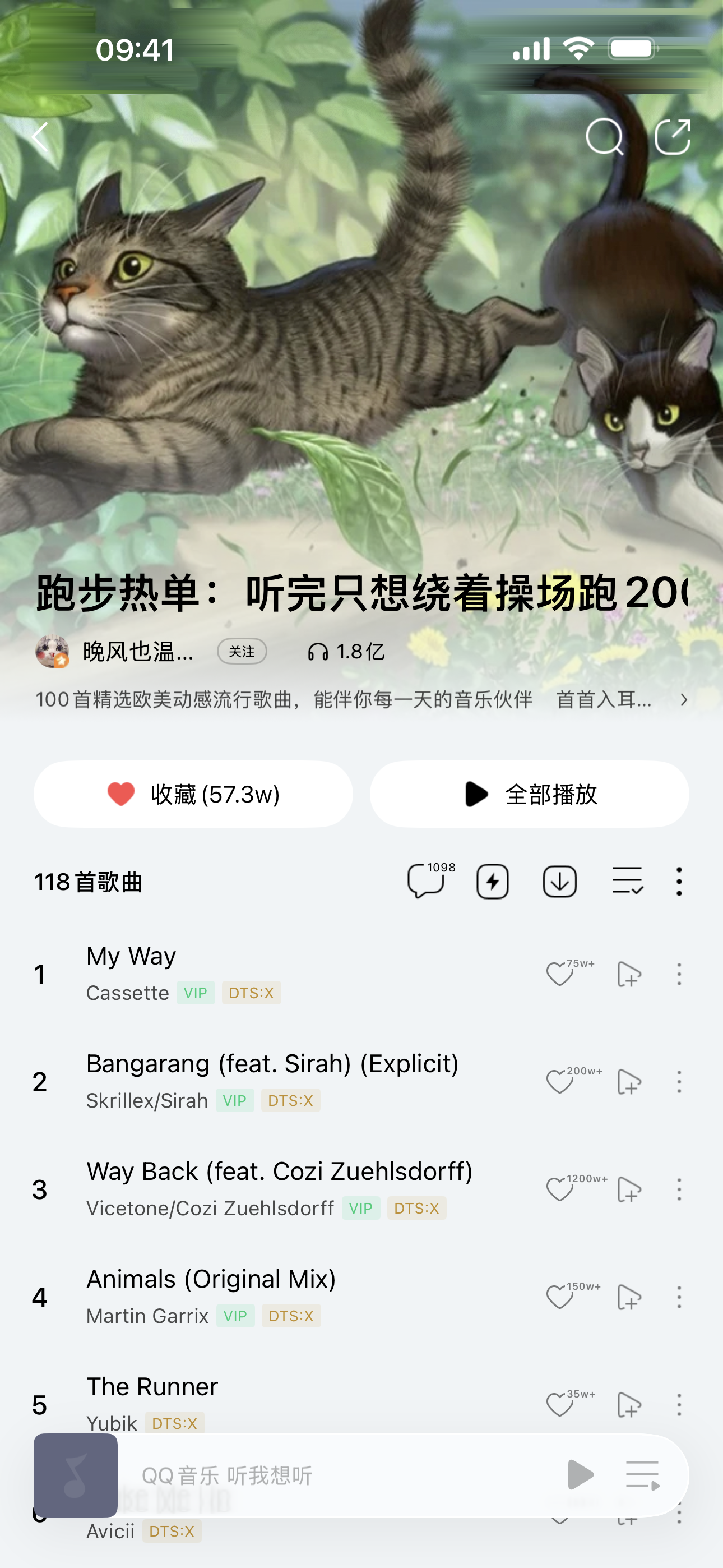 个人收藏歌单